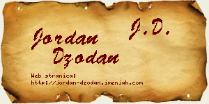 Jordan Džodan vizit kartica